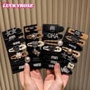 กิ๊บติดผม หน้าม้า ชุด 7 -piece ด้านข้าง ลายดาว สําหรับผู้หญิง Y2K