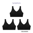 Sabina (Set 3 ชิ้น) Sabina Smart Stretch เสื้อชั้นในไร้โครง รหัส SBXA890 สีดํา