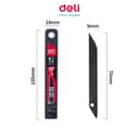 Deli 78003 Cutter Blade ใบมีดคัตเตอร์คาร์บอน ขนาด 9มม เอียง 30 องศา (บรรจุ 10 ใบ/กล่อง)
