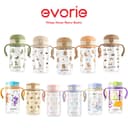 Evorie Tritan 300ml ขวดน้ําเด็ก พร้อมหลอดซิลิโคน สําหรับเด็ก 1-3 ปี กระติกน้ําที่จับแบบถอดได้ กันสําลัก…