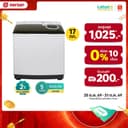 โตชิบา เครื่องซักผ้า 2 ถัง ความจุ 17 กก. รุ่น VH-Q180MT TOSHIBA TWIN TUB WASHING MACHINE 17 KG MODEL VH-Q180MT