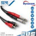 DYNACOM J015 ซีลคู่ สาย RCA 4MM+RCA2C+MIC MONO 2C สายสัญญาณ สายอาร์ซีเอ
