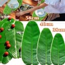 ใบตองปลอม Banana Leaf ใบตองเสมือนจริง ใบตองเทียม ใบประดับโต๊ะ ใบตองพลาสติก ใบตองปลอม ใบตองเทียม ใบกล้วย…