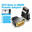 คอมพิวเตอร์ DVI ชาย 24+1 เป็น HDMI หญิง อะแดปเตอร์ DVI ชายเป็น HDMI หญิง 1080p HD หัวแปลง