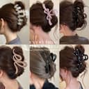 พร้อมส่ง กิ๊บหนีบผมใหญ่เนื้อกํามะหยี่ 11 - 13cm