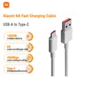 Xiaomi Type-C charger cable 6A สายชาร์จเร็ว 6A สายดาต้า USB-C Data Cable สายชาร์จธรรมดา 3A ความยาว 1 เมตร…