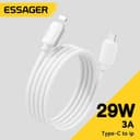 Essager PD29W 3A Type C ถึง L สายชาร์จ ส่งข้อมูลเร็ว 480Mbps มีเวลโคร for ip