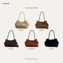 PREM กระเป๋าสวีทฮาร์ท (PU SUEDE) สําหรับสะพายไหล่ + แถม bag charm รูปหัวใจ #965