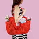 Hello Daisy แบรนด์ไทย- Weekend bag สีแดง กระเป๋าข้าง 2 ช่องใส่กระบอกน้ํา