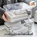 กล่องพลาสติกใส กล่องเก็บเครื่องสําอาง เดสก์ท็อป พร้อมฝาปิดเปิด ปิดสะดวก ป้องกันฝุ่นละออง เก็บหน้ากาก…