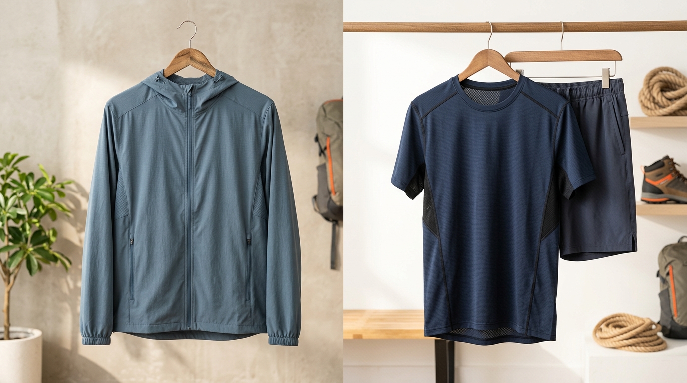 เสื้อกันuv เสื้อแจ็คเก็ตกันแดดกลาง vs Quick-Drying ชุดกีฬาแขนสั้นผู้ชายผ ต่างกันอย่างไร