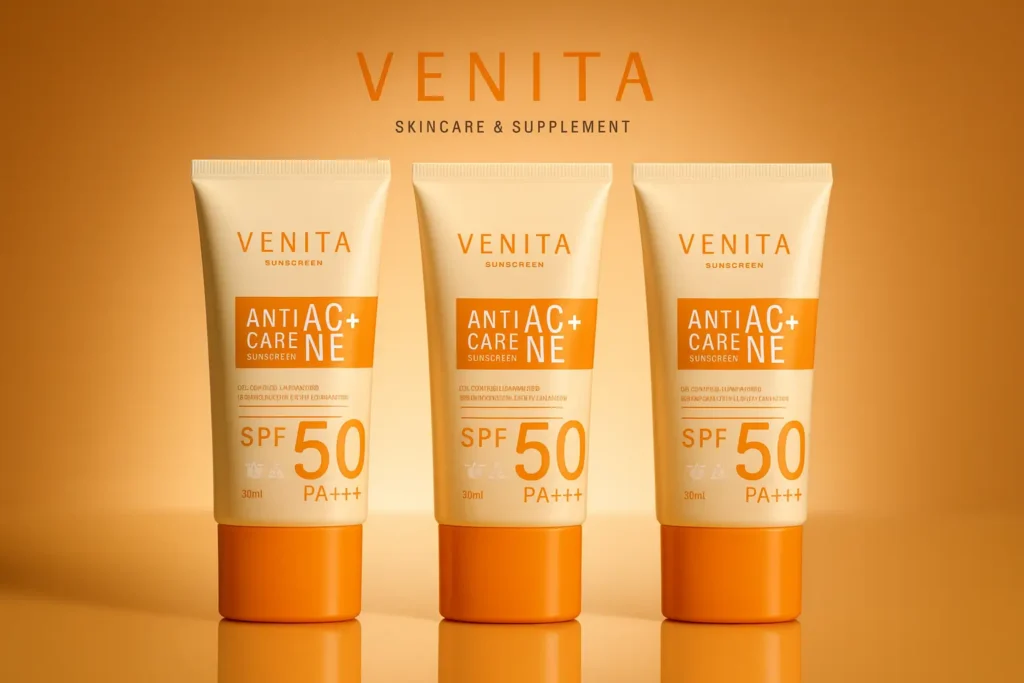 ครีมกันแดดเวนิต้า Venita Anti-Acne Care Sunscreen SPF50_PA+++plus
